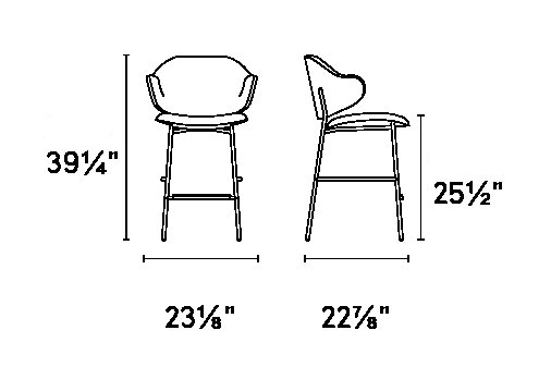 Holly Fabric/Metal Counter Stool