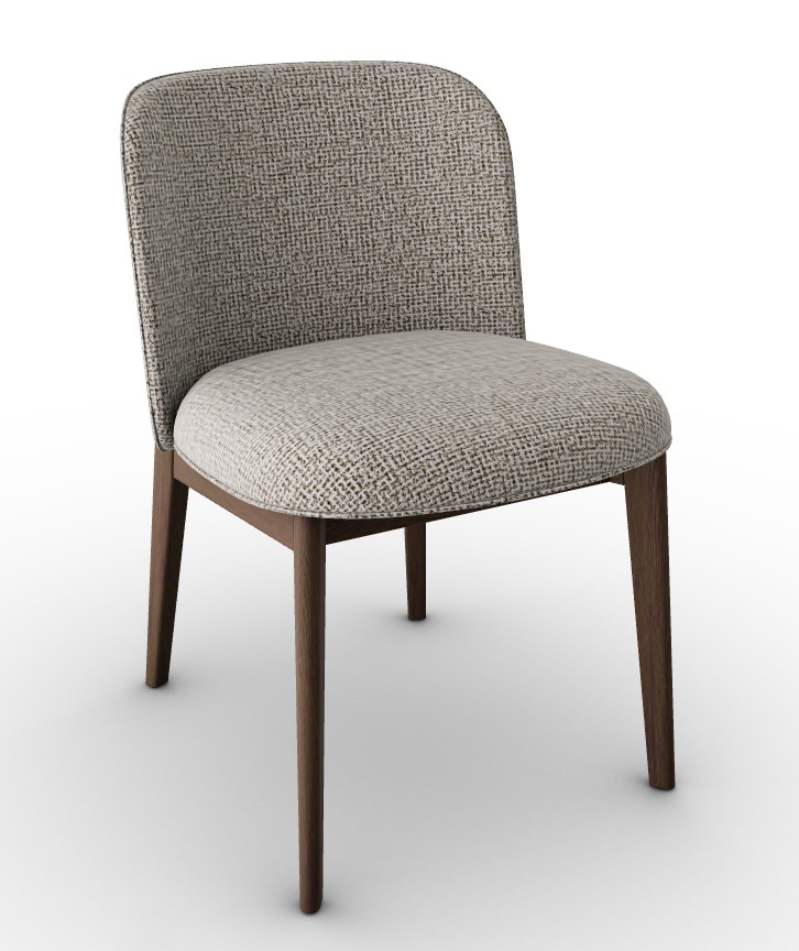 Abre Fabric/Wood Customizable Dining Chair