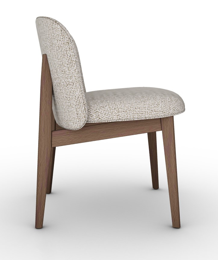 Abre Fabric/Wood Customizable Dining Chair