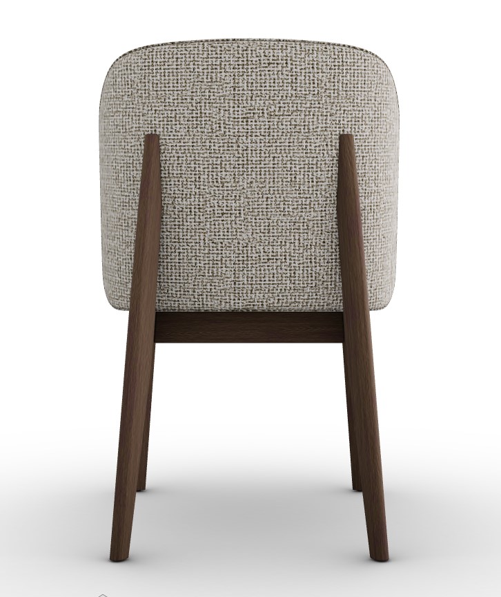 Abrey Boucle Fabric/Wood Dining Chair