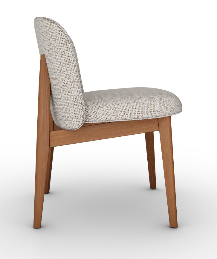 Abre Fabric/Wood Customizable Dining Chair