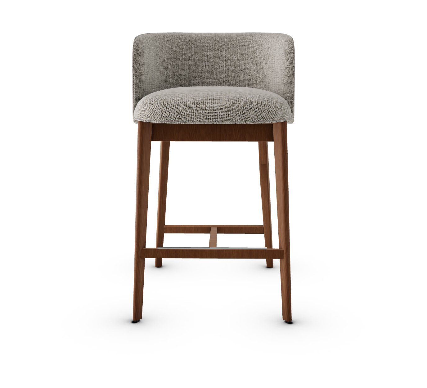 Abrey Fabric/Wood Customizable Counter Stool