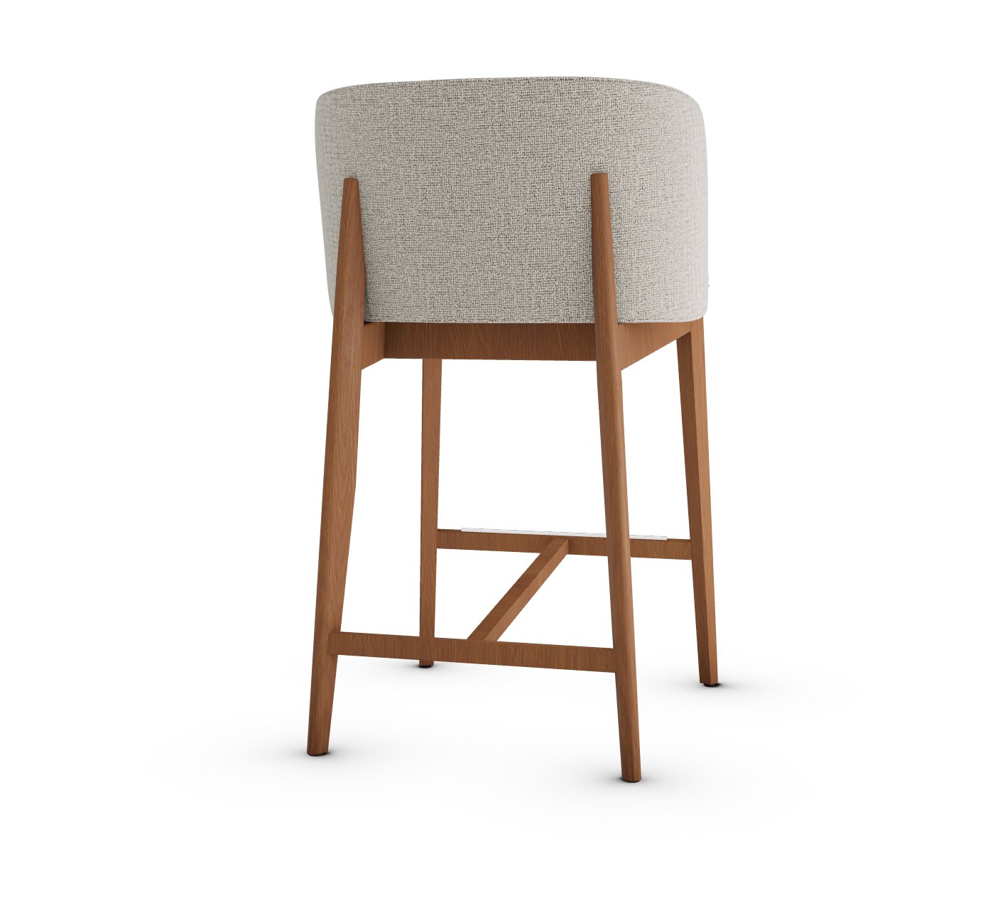 Abrey Fabric/Wood Customizable Counter Stool