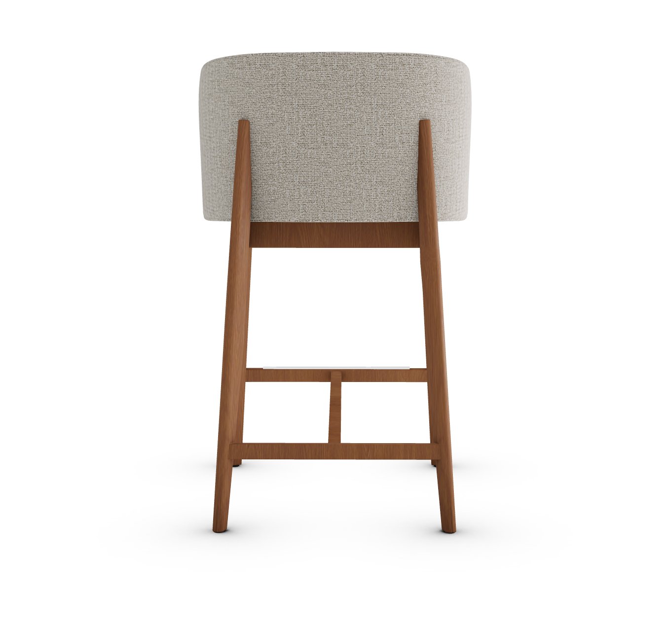 Abrey Fabric/Wood Customizable Counter Stool