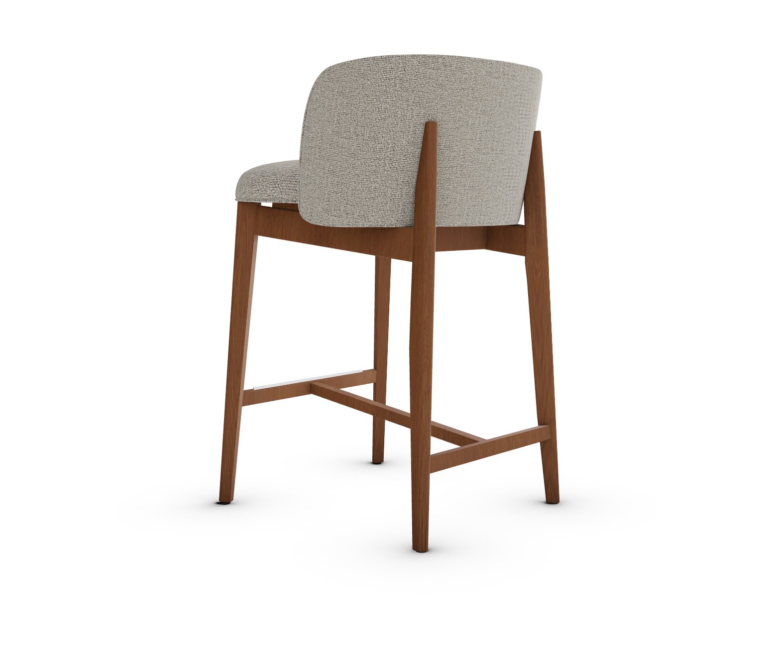 Abrey Fabric/Wood Customizable Counter Stool