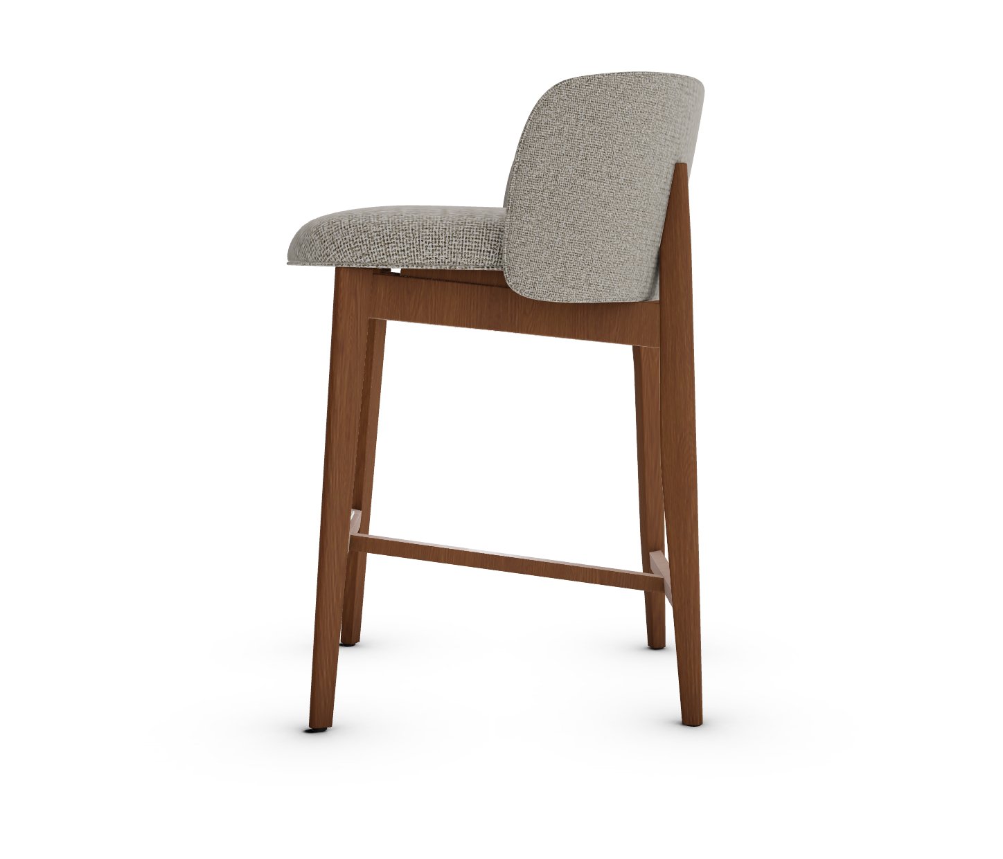 Abrey Fabric/Wood Customizable Counter Stool