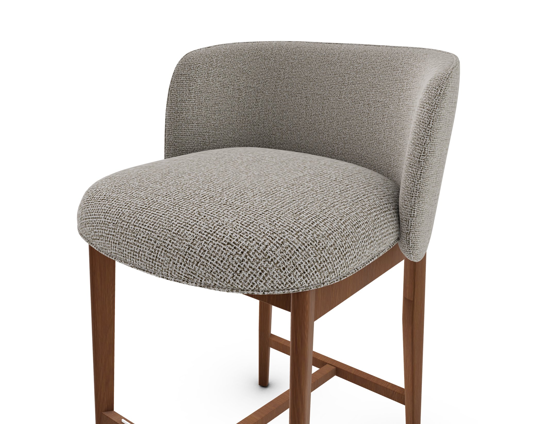 Abrey Fabric/Wood Customizable Counter Stool