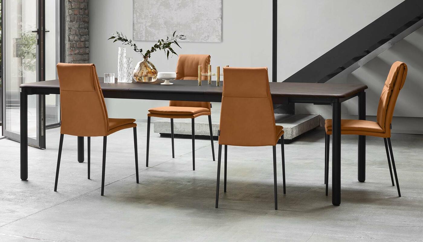 Carmen Faux Leather/Metal Dining Chair