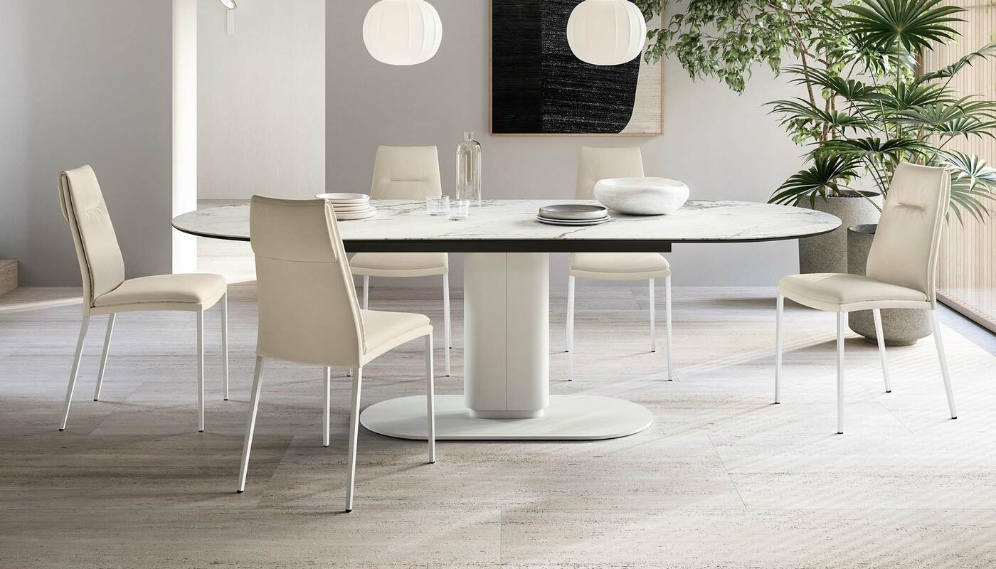Carmen Faux Leather/Metal Dining Chair