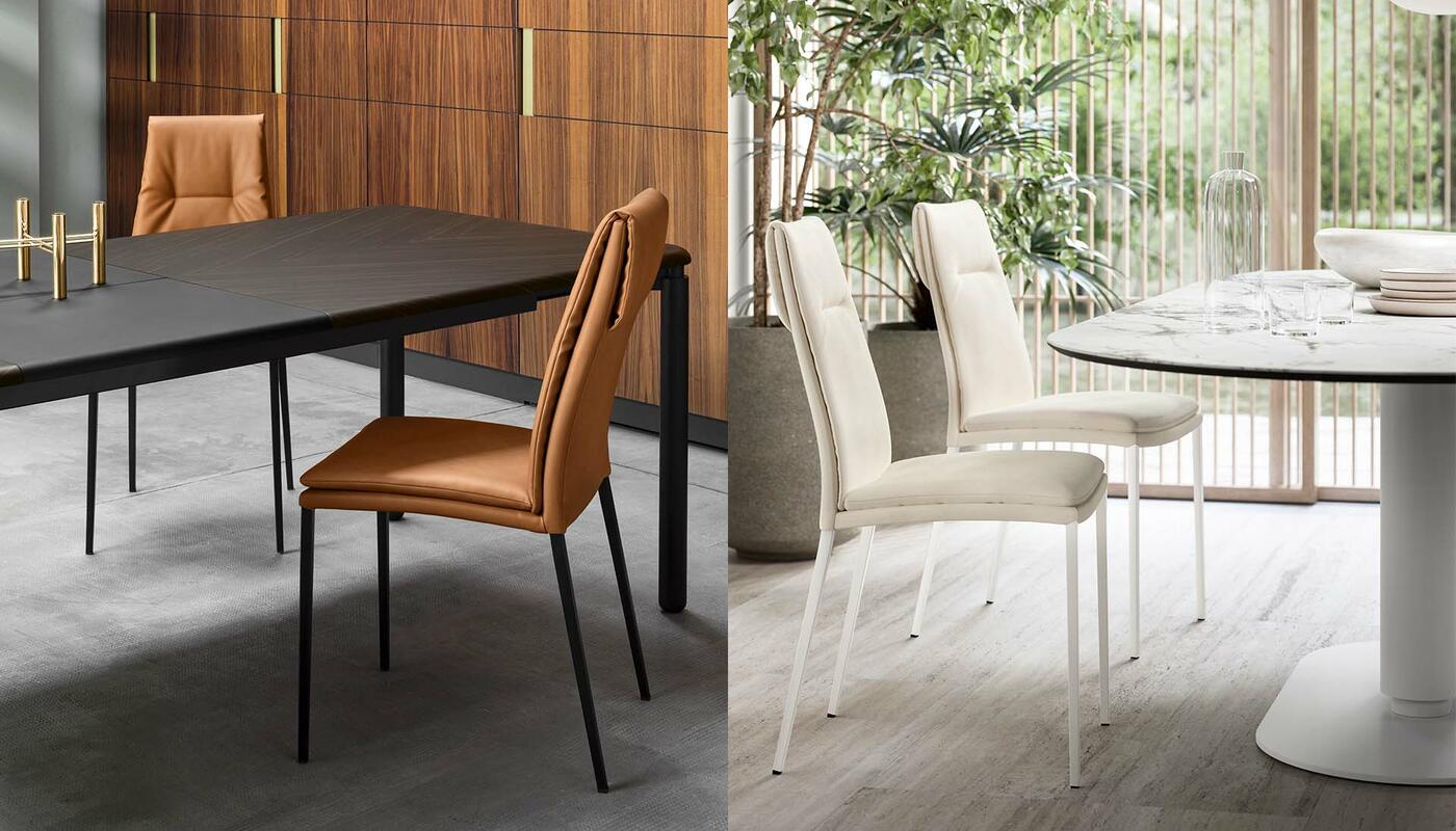 Carmen Faux Leather/Metal Dining Chair