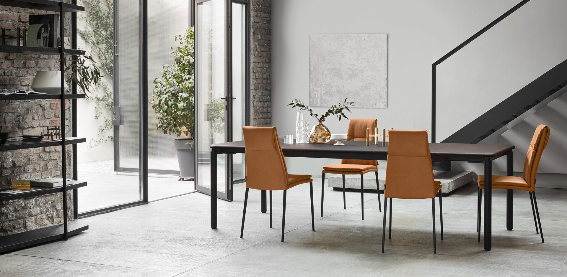 Carmen Faux Leather/Metal Dining Chair