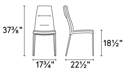 Carmen Faux Leather/Metal Dining Chair