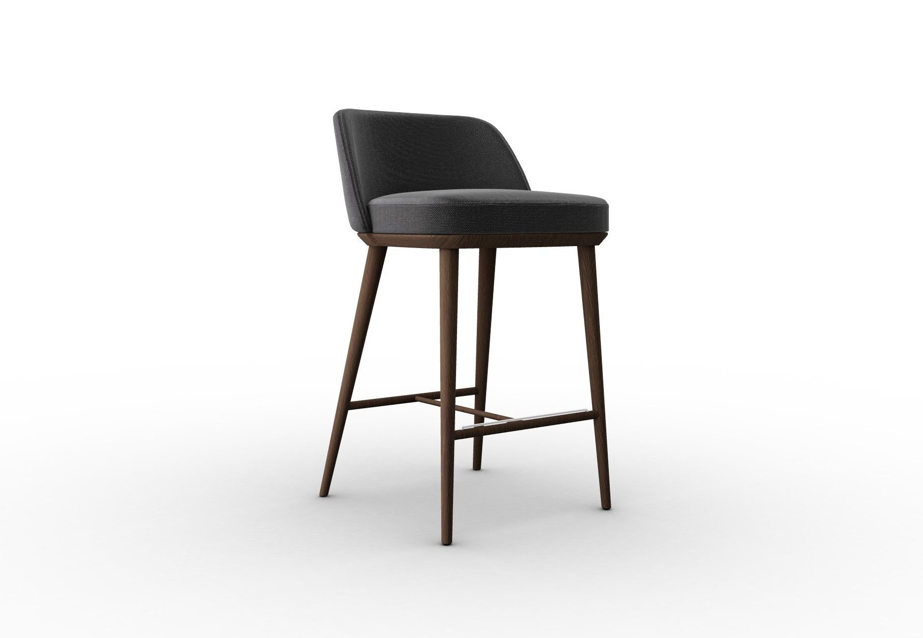 Foyer Fabric/Wood Counter Stool