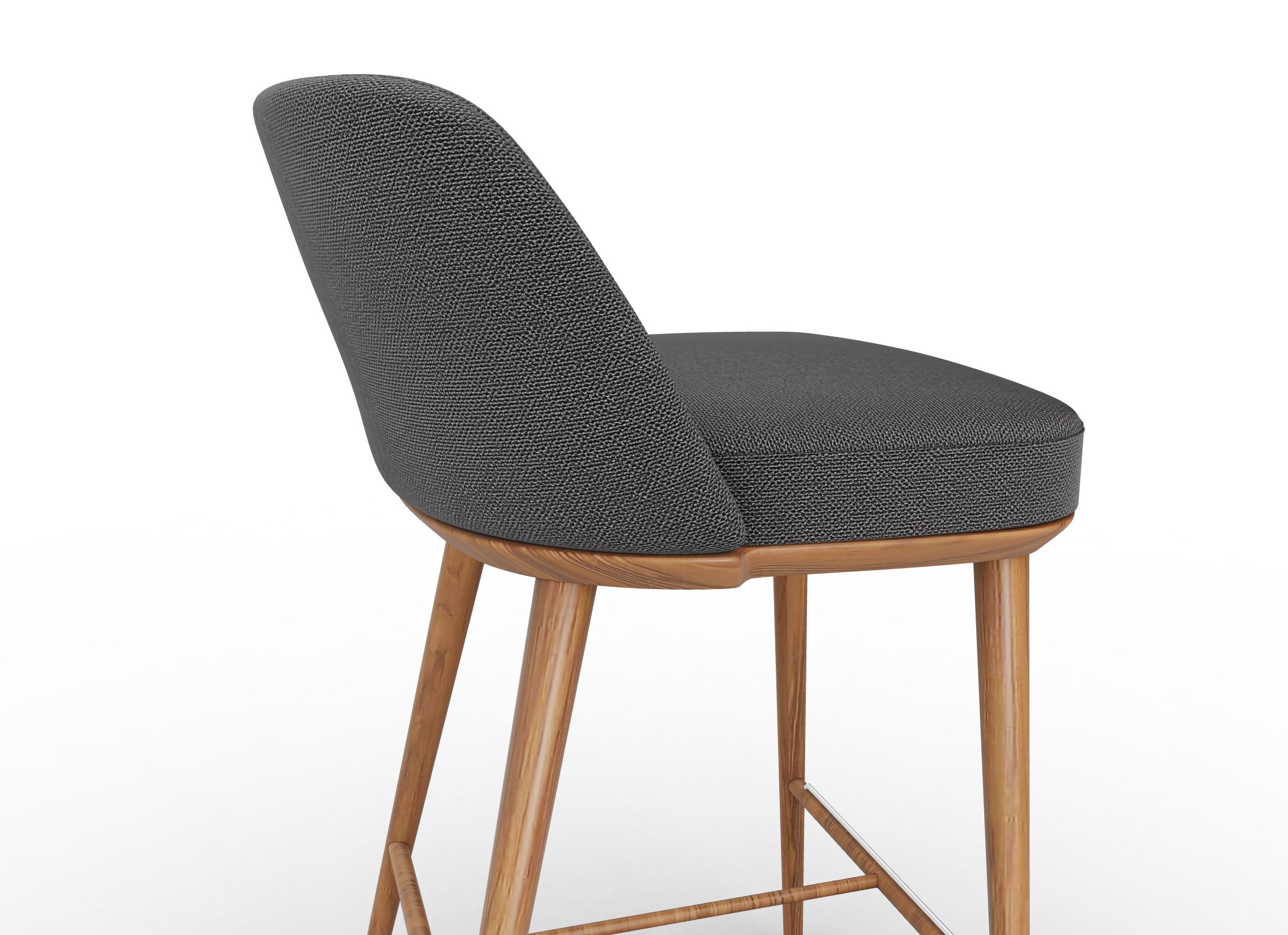 Foyer Fabric/Wood Counter Stool