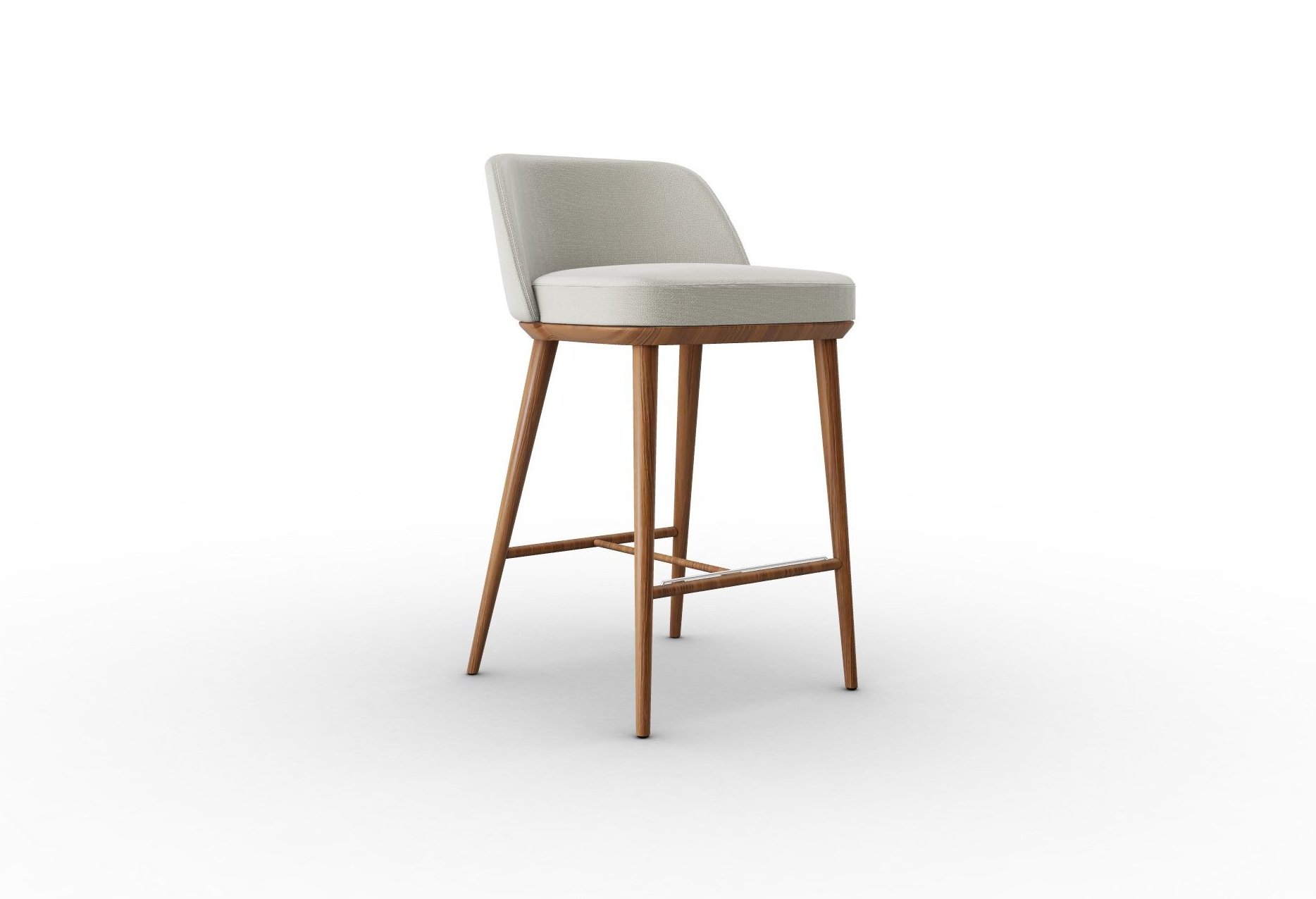 Foyer Fabric/Wood Counter Stool