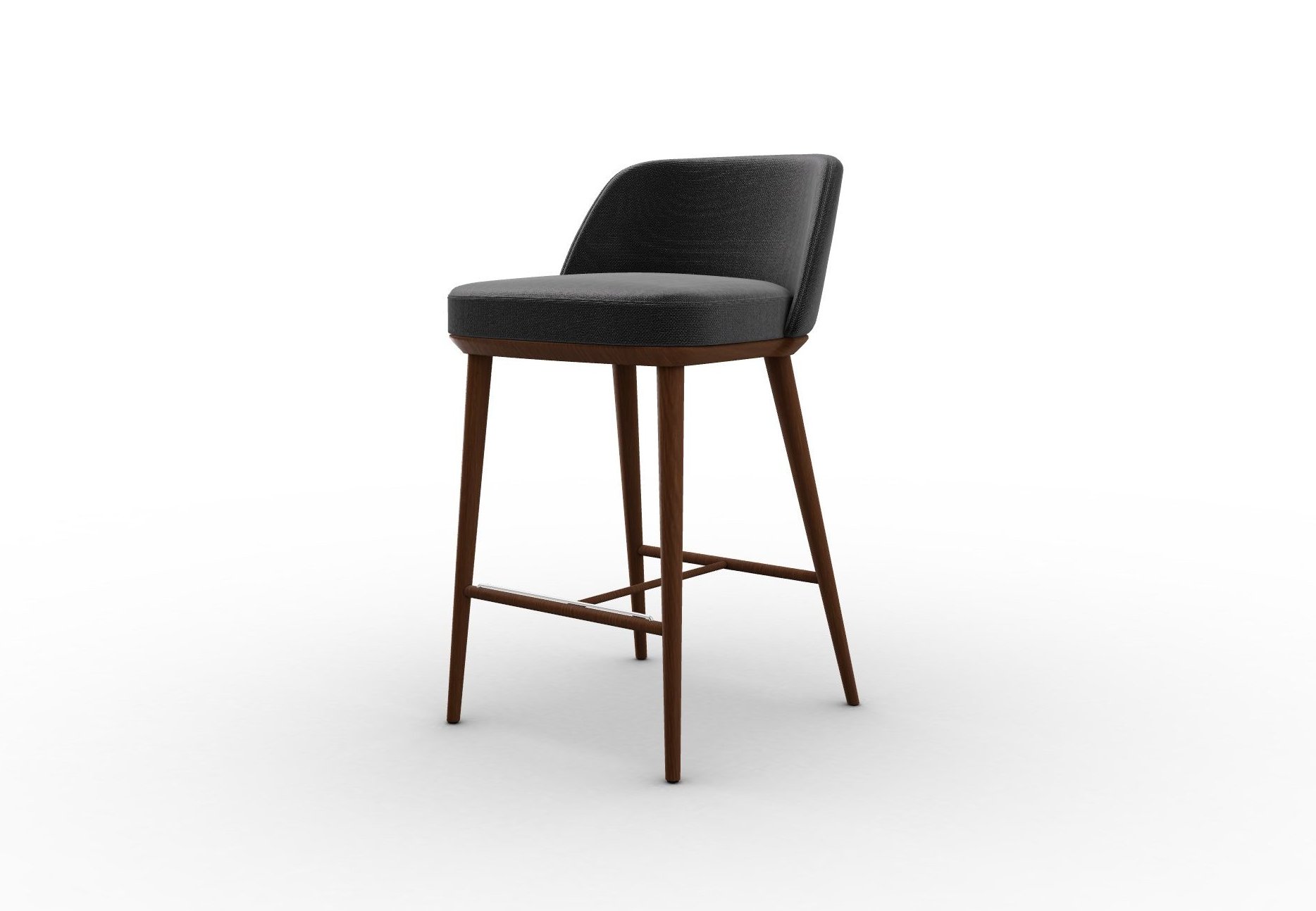 Foyer Fabric/Wood Counter Stool