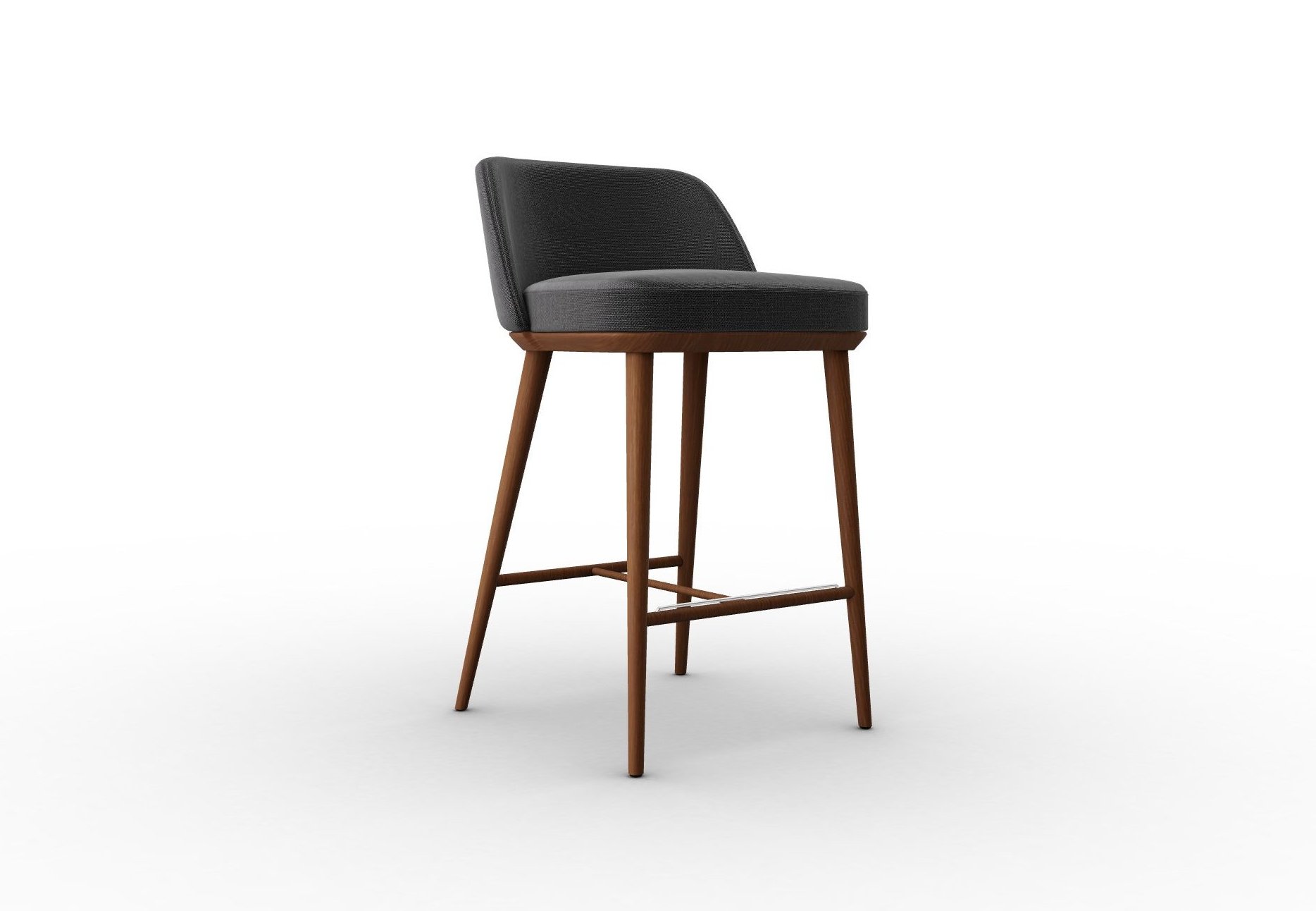 Foyer Fabric/Wood Counter Stool