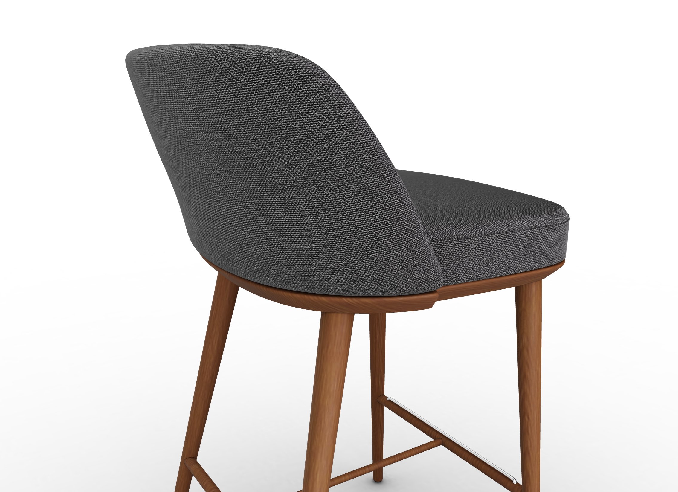 Foyer Fabric/Wood Counter Stool