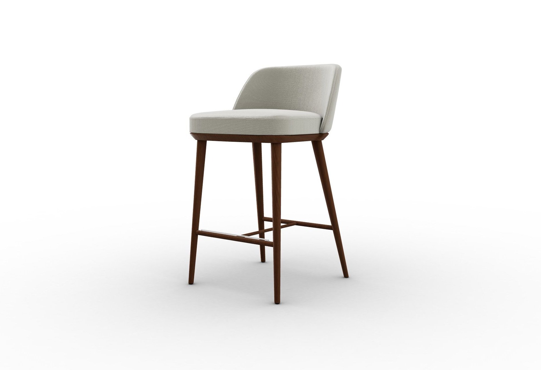 Foyer Fabric/Wood Counter Stool
