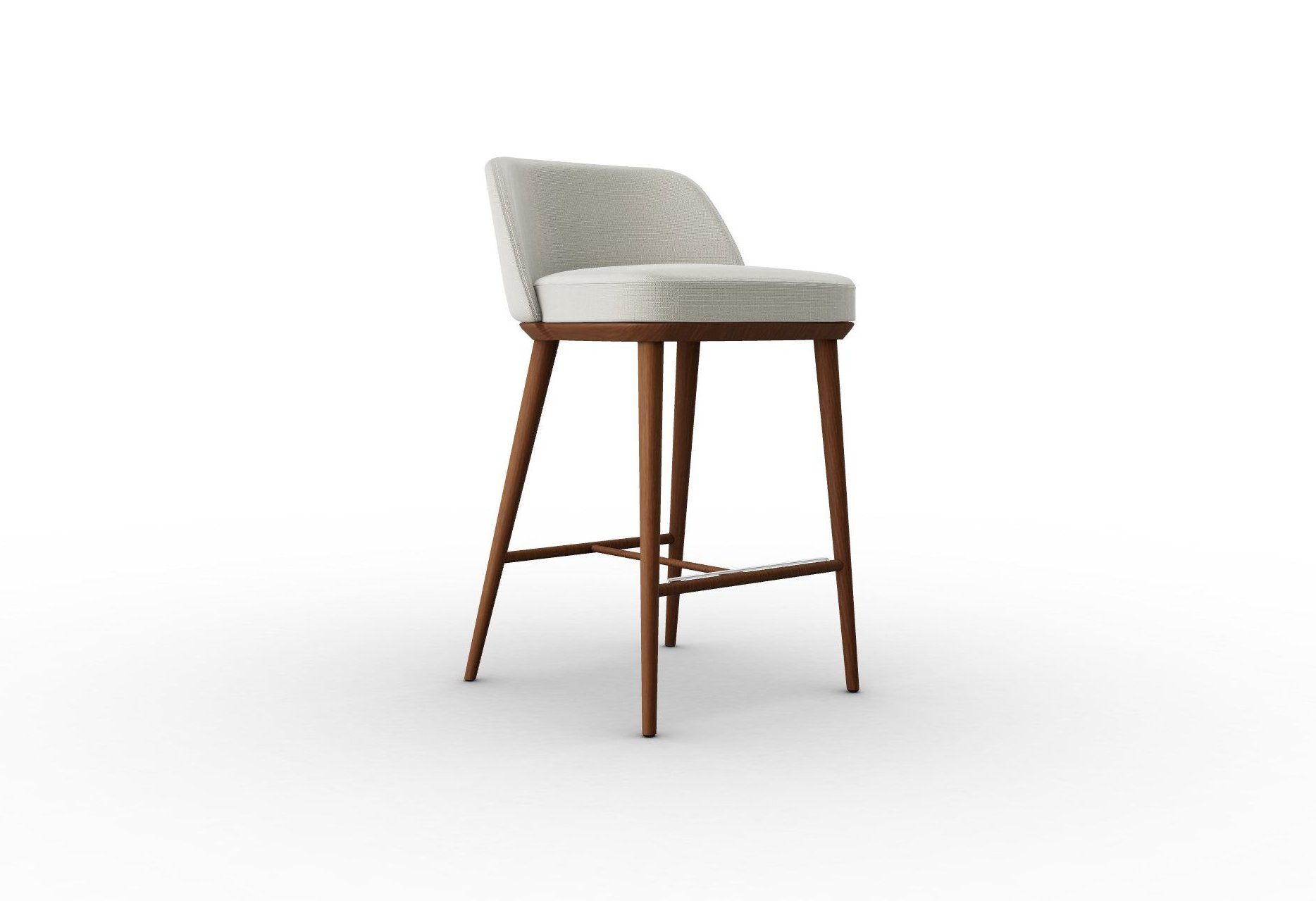 Foyer Fabric/Wood Counter Stool