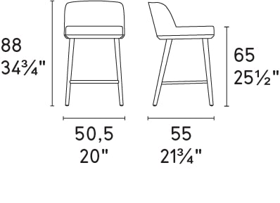 Foyer Fabric/Wood Customizable Counter Stool