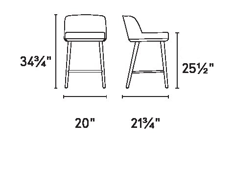 Foyer Fabric/Wood Counter Stool
