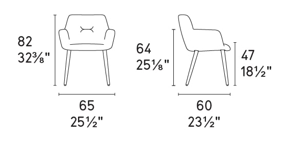 Cocoon Fabric/Wood Customizable Upholstered Dining Armchair