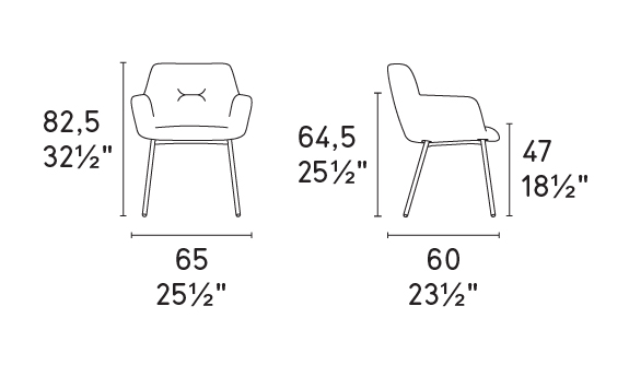 Cocoon Fabric/Metal Customizable Upholstered Dining Armchair