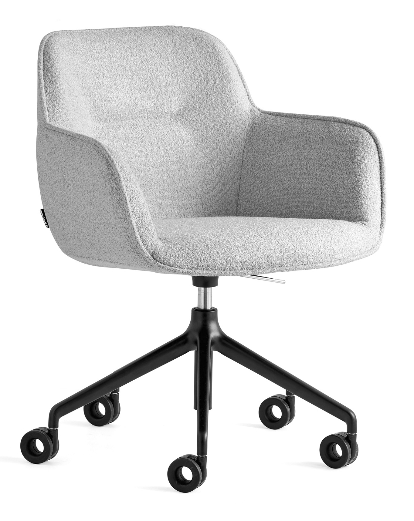 Cocoon Fabric/Metal Customizable Adjustable Height Armchair w/Casters