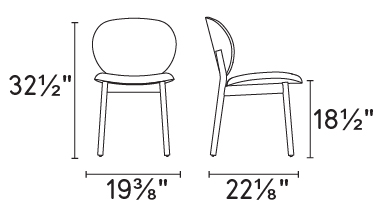 Ines Aspen Fabric/Wood Dining Chair