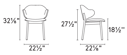 Holly Venice Fabric/Wood Dining Chair