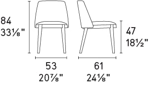 Adel Fabric/Wood Customizable Dining Chair