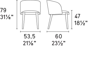 Adel Fabric/Wood Customizable Dining Armchair