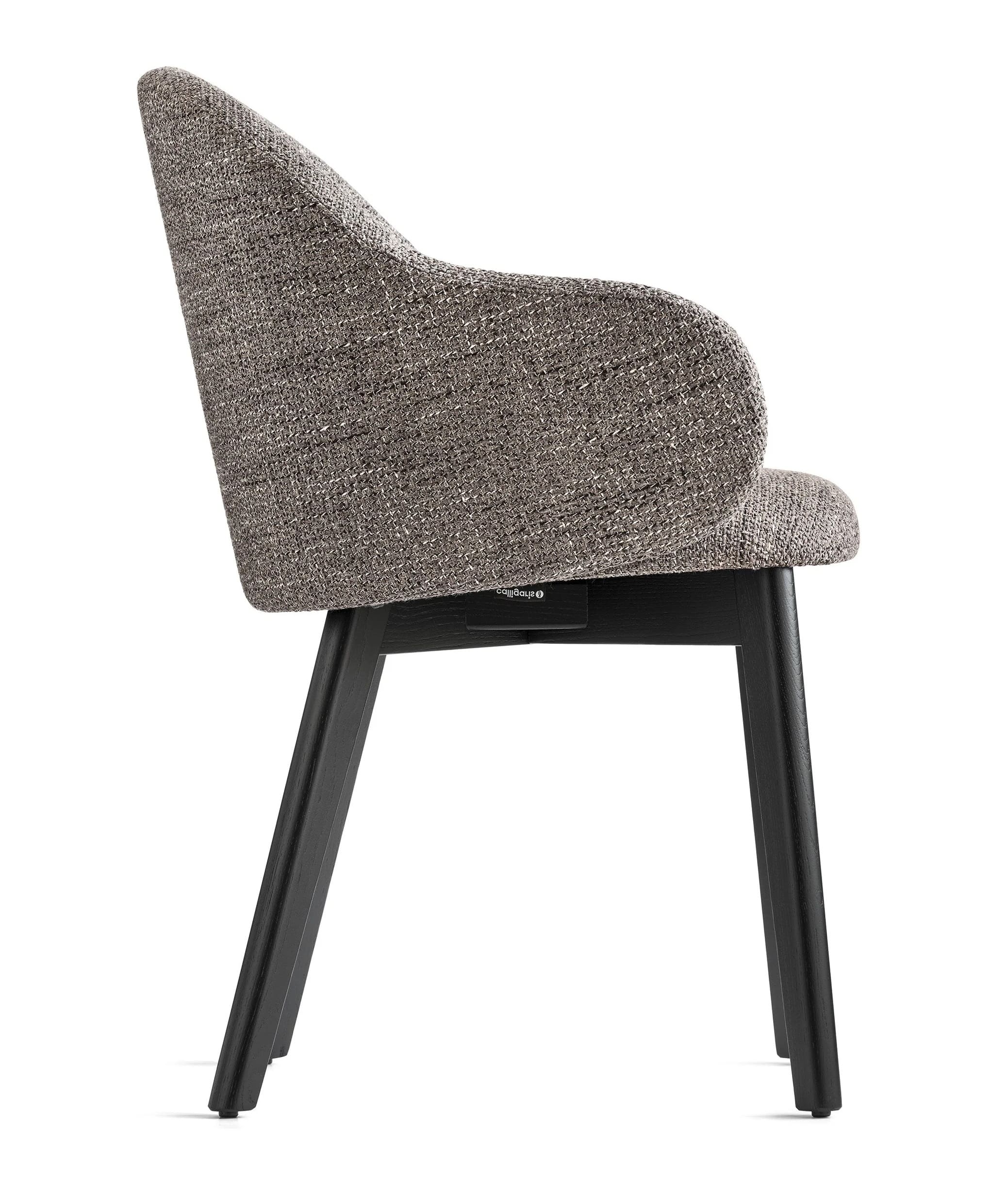 Holly Fab Bouclé Fabric/Wood Dining Armchair