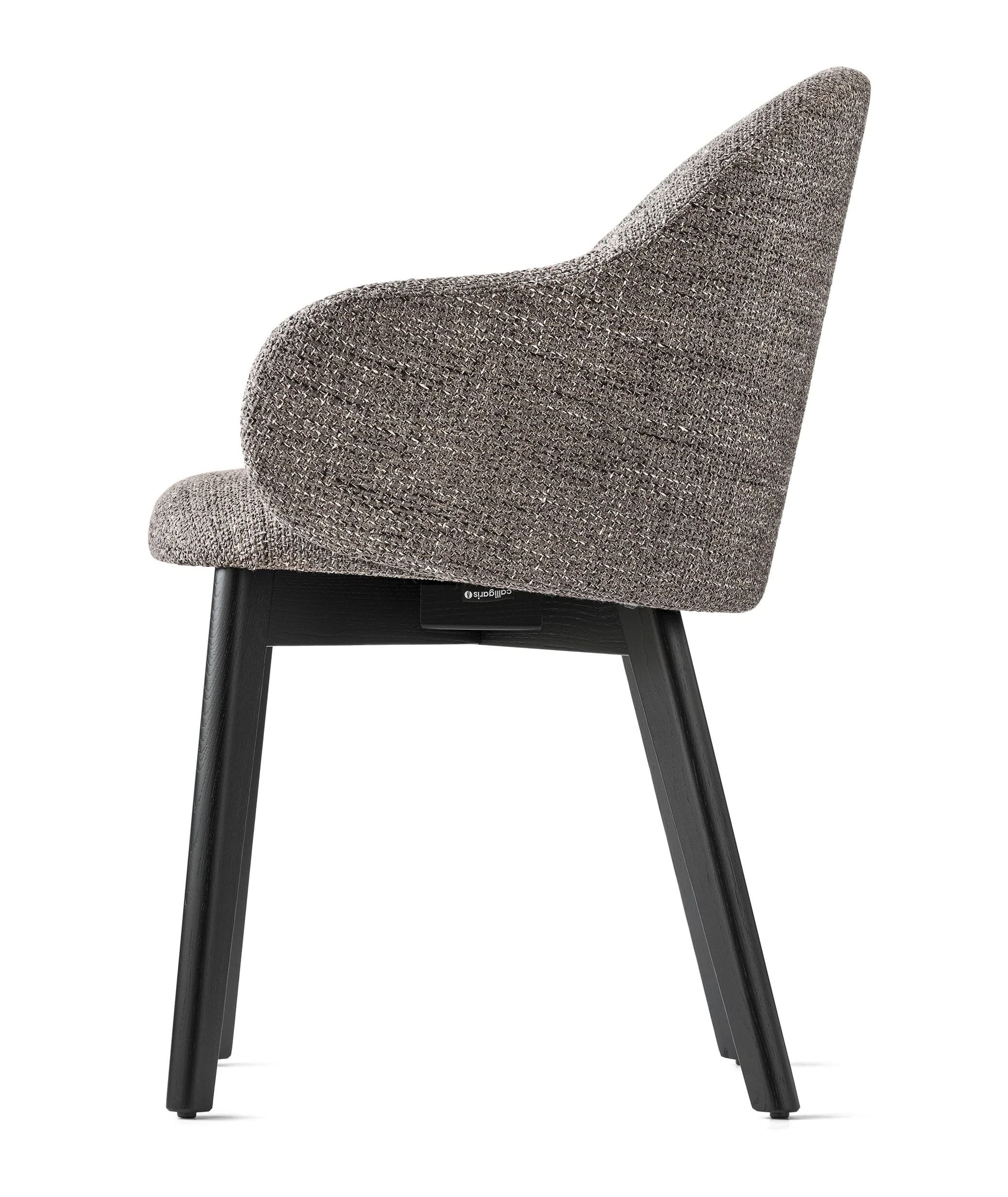 Holly Fab Bouclé Fabric/Wood Dining Armchair