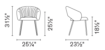 Anime Aspen Fabric/Metal Dining Chair