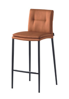 Carmen Fabric/Metal Customizable Counter Stool