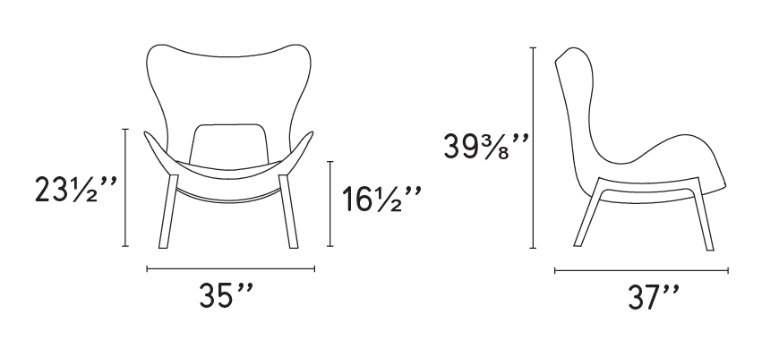 Lazy Fabric/Wood Customizable Upholstered Lounge Armchair