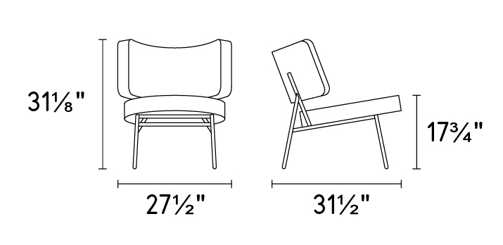 Coco Fabric/Metal Customizable Upholstered Lounge Chair