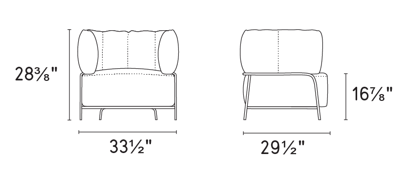 Quadrotta Fabric/Metal Customizable Upholstered Lounge Armchair