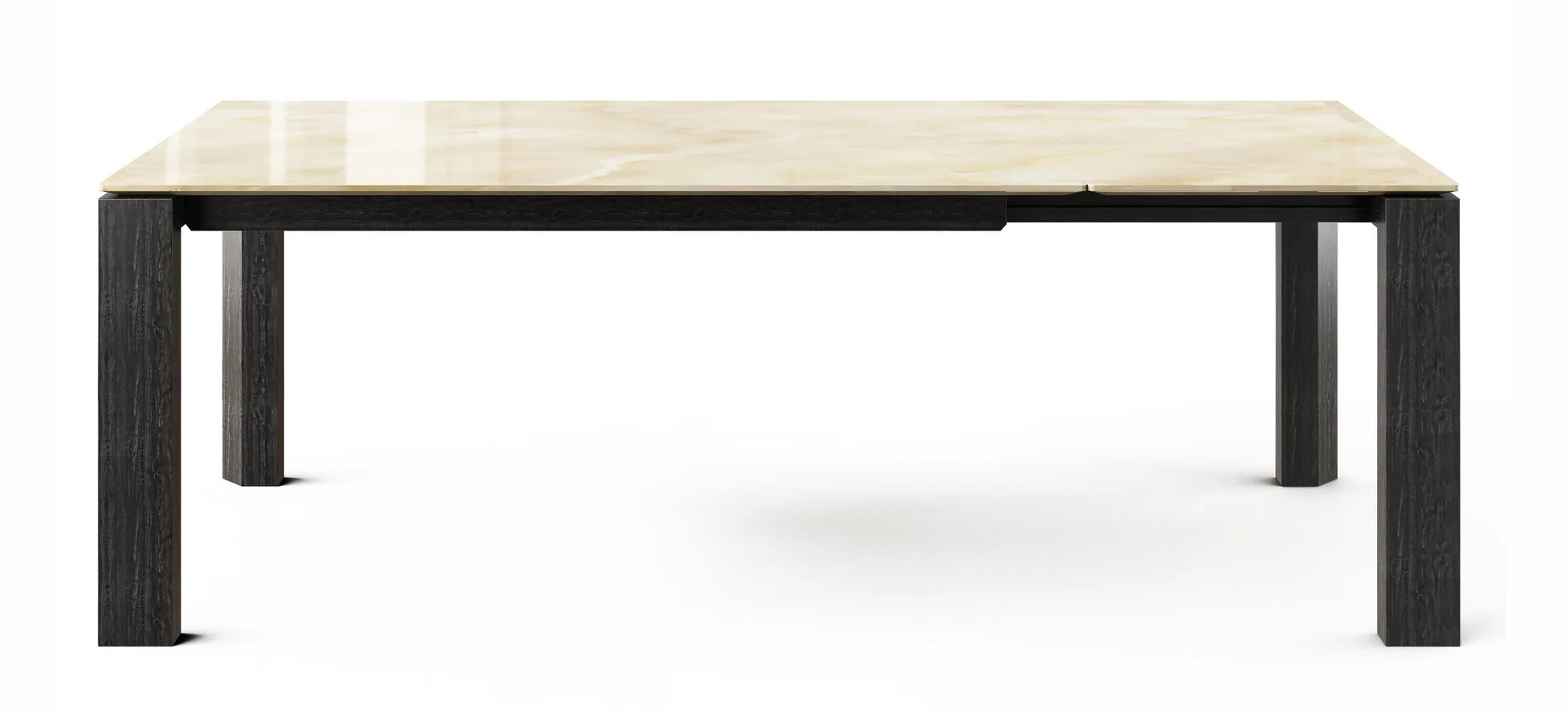 Omnia W70.9"-94.5" Rectangular Ceramic/Wood Veneer Extendable Dining Table