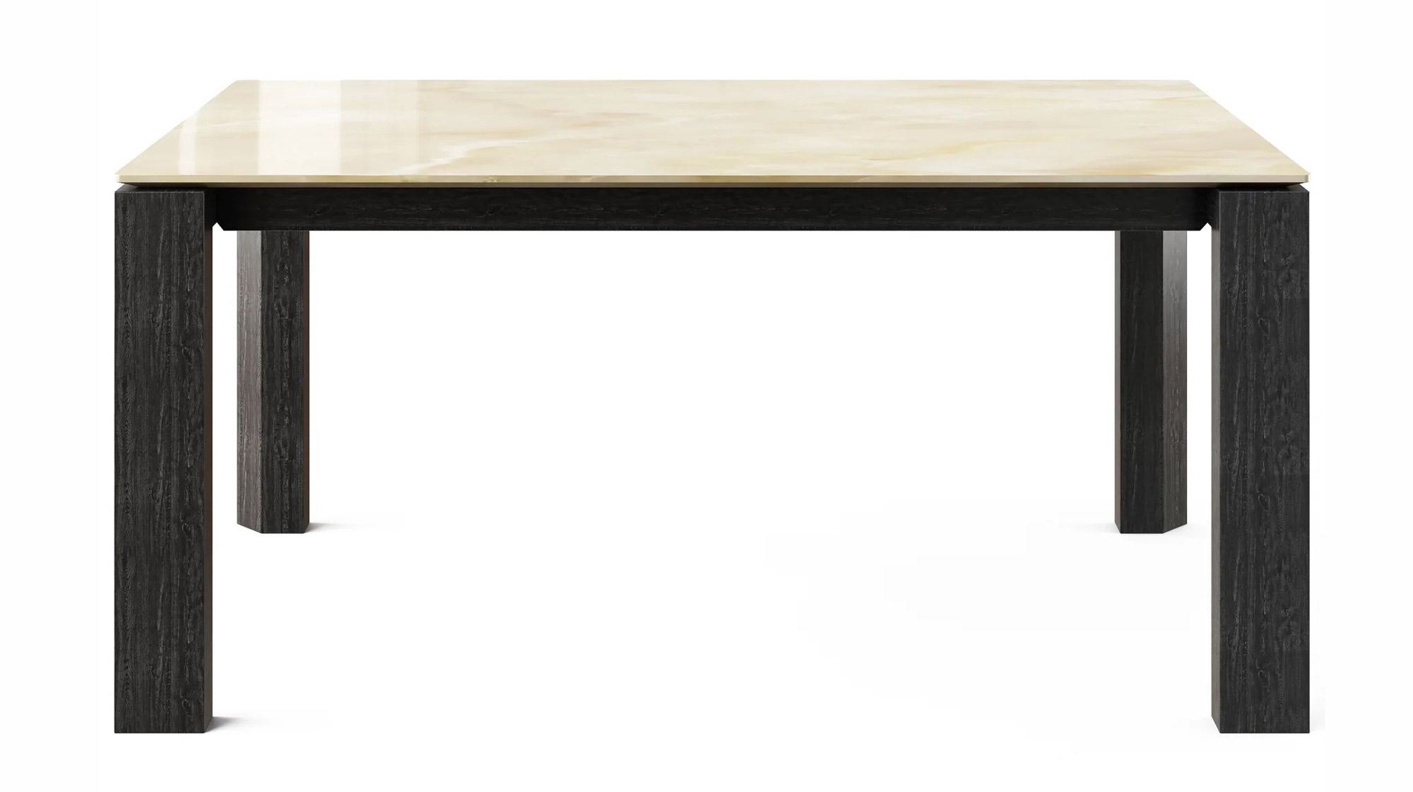 Omnia W70.9"-94.5" Rectangular Ceramic/Wood Veneer Extendable Dining Table
