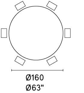 Cartesio W62.9-inch Ceramic/Metal/Wood Customizable Round Dining Table