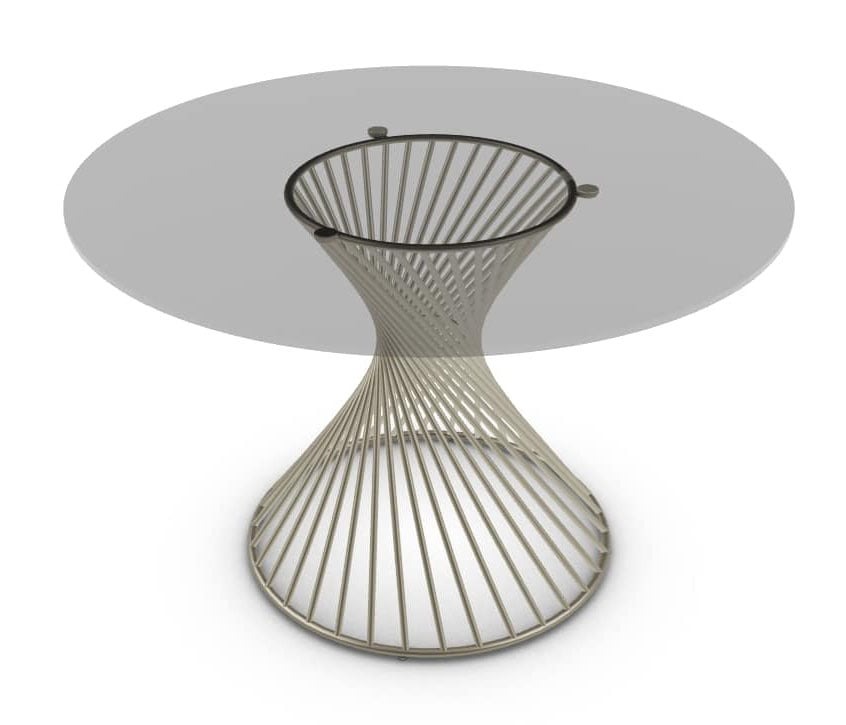 Vortex Metal/Ceramic Round Dining Table