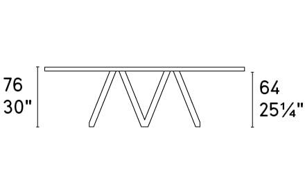 Cartesio W62.9"-78.7"-94.4" Ceramic/Metal/Wood Customizable Extendable Rectangular Dining Table