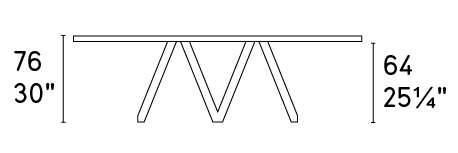 Cartesio W63"-94.5" Rectangular Ceramic/Wood Extendable Dining Table