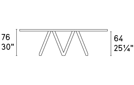 Cartesio W78.7"-98.4"-118.1" Ceramic/Metal/Wood Customizable Extendable Rectangular Dining Table