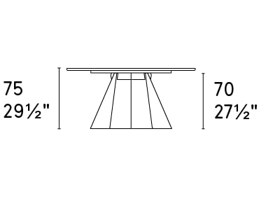 Icaro W62.9-inch Ceramic/Wood Customizable Round Dining Table