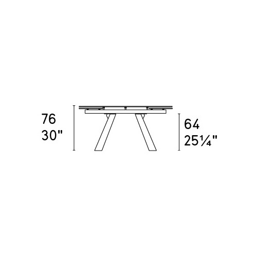 Icaro W78.8"-116.6" Rectangular Ceramic/Wood Veneer Extendable Dining Table w/Rounded Corners