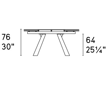 Icaro W78.8"-116.6" Rectangular Ceramic/Wood Veneer Extendable Dining Table w/Rounded Corners